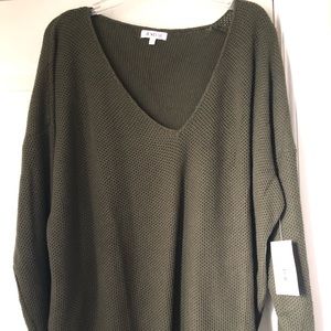 Oversized olive green sweater